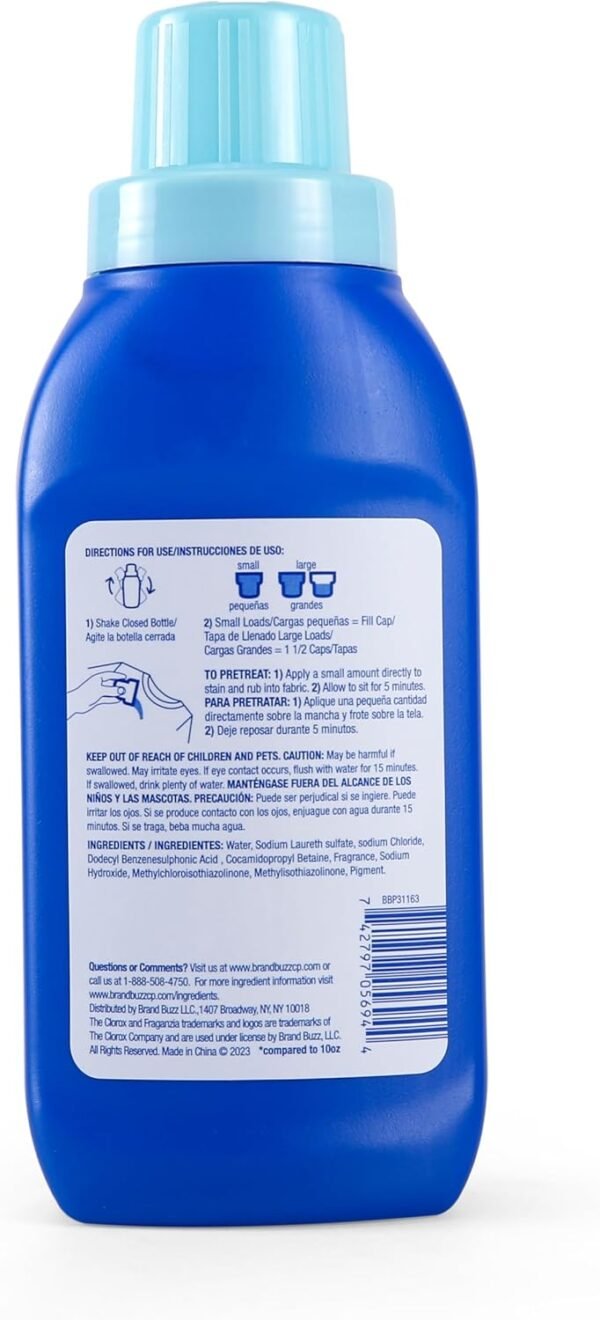 Clorox Fraganzia Liquid Laundry Detergent in Ocean Scent - HE Compatible for All Front and Top Load Washing Machines, High Efficiency Laundry Detergent Compatible, 12 Fl Oz - Image 4