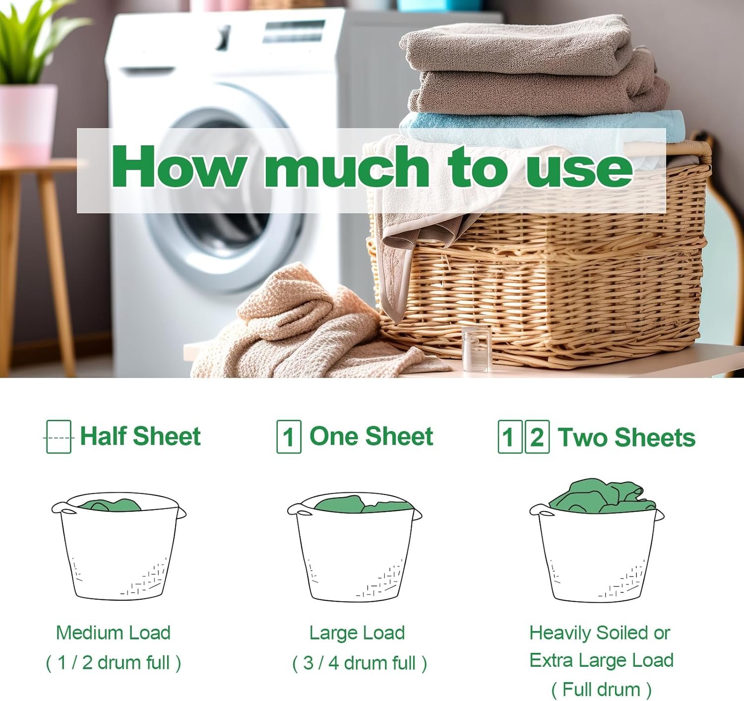 Laundry Detergent Sheet, Eco-Friendly & Hypoallergenic Wash Strips, Natural Ingredients, Ultra-Concentrated, Travel-Ready, No Plastic Jug- Fresh Scent, (120 Loads) 60 Sheets - Image 7