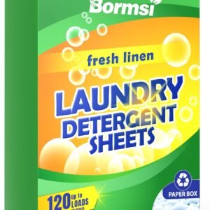 Laundry Detergent Sheets Fresh Scent 120 Loads No Plastic Jug, Travel Laundry Soap Detergent 60 Sheets