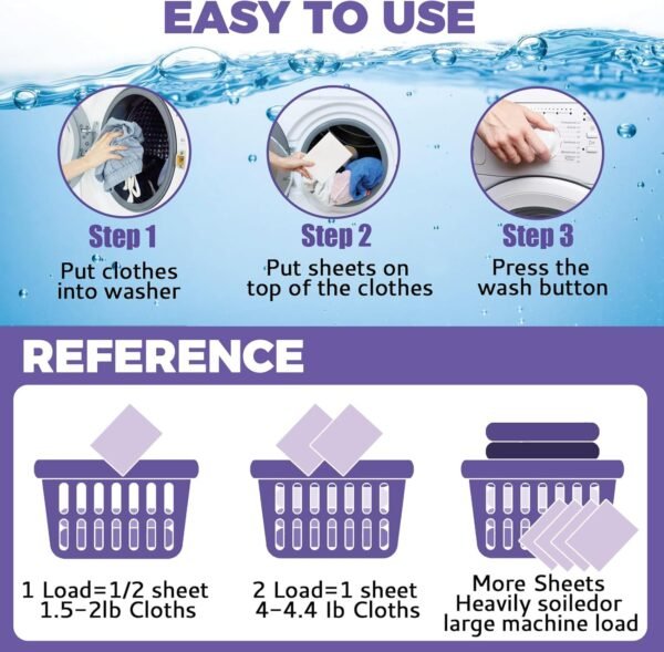 CROS 180 Loads Laundry Detergent Sheets Fresh Lavender Scent, for Travel, Home, Apartment,Dorm, Laundry Detergent Strips Eco Friendly, Hypoallergenic, Liquidless Washing Supplies - Image 7