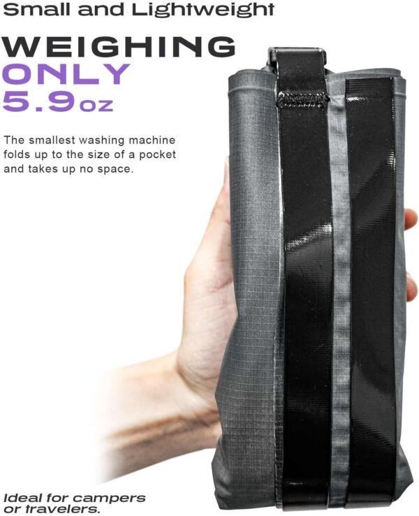 ETROL Wash Bag for Travel,Portable Washing Machine - Lightweight Manual Portable Washing Kit, Waterproof Clothes Scrubbing Bag - Image 6