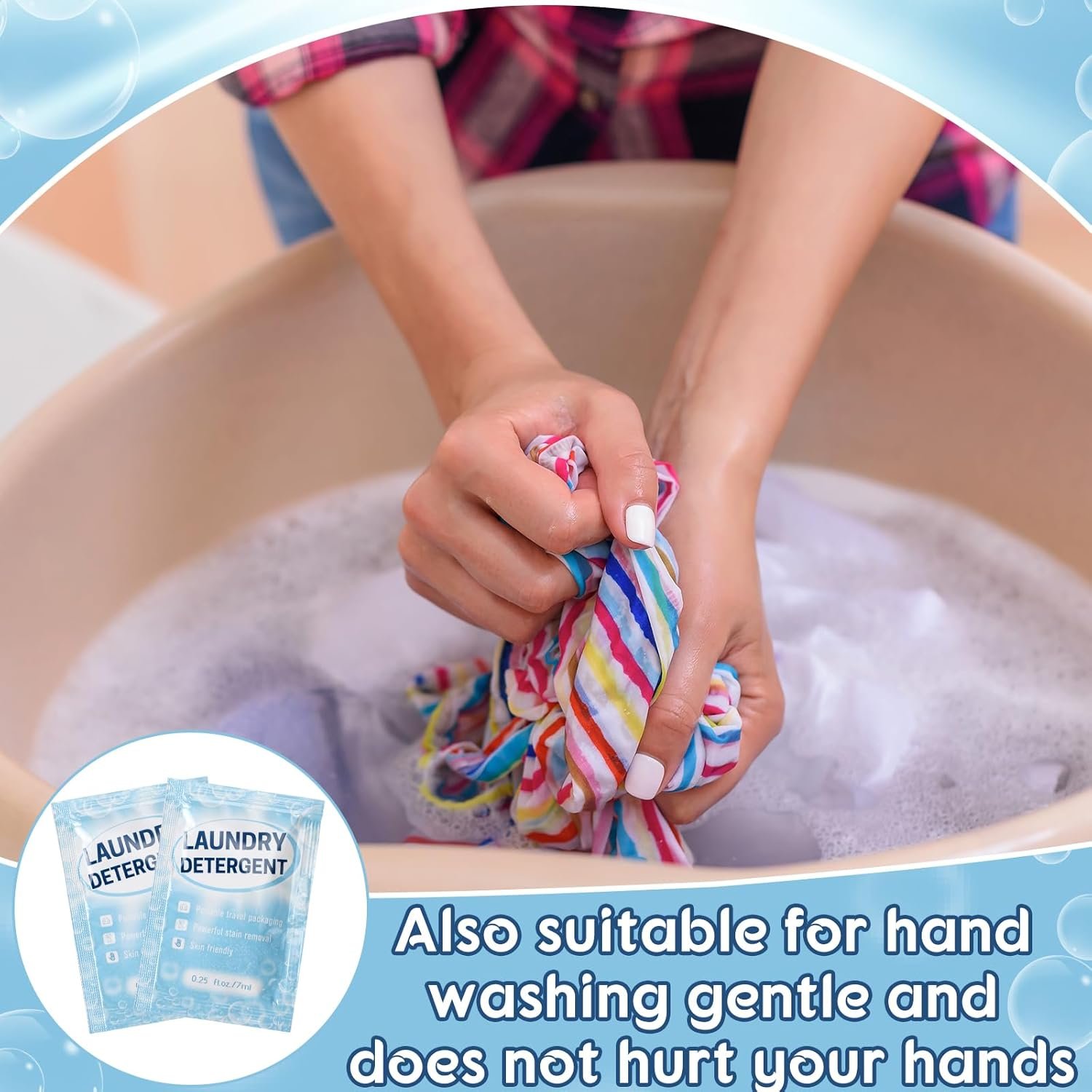 Leelosp Individual Travel Laundry Detergent Portable Detergent Packets Travel Size Liquid Soap for Cleaning - Image 4