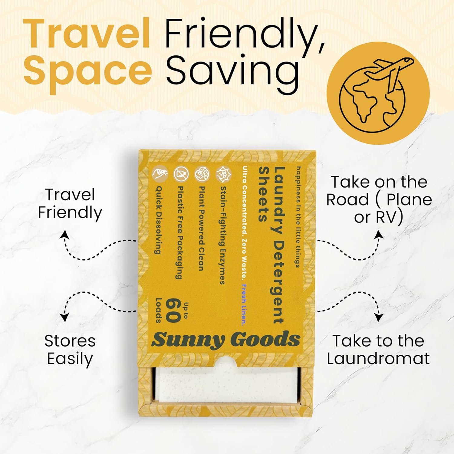 Laundry Detergent Sheets with Plant Powered Stain-Fighting Enzymes - 60 Loads - Concentrated Liquidless Laundry Soap Sheets - Home and Travel Laundry Detergent - Fresh Linen - Image 4