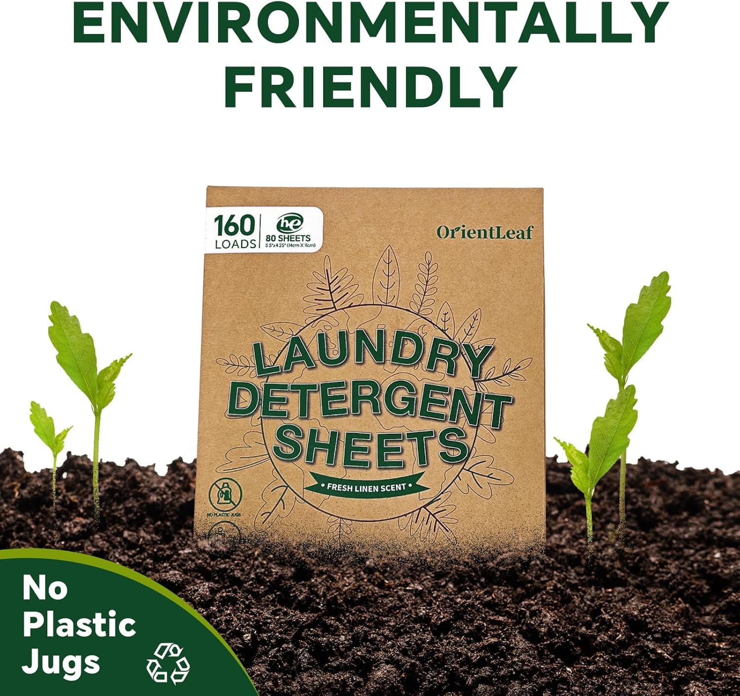 Laundry Detergent Sheets Fresh Scent, Eco-Friendly, Powerful Cleaning, Up to 160 Loads (80 Sheets), Hypoallergenic Laundry Soap for Travel and Home Washing - Image 4