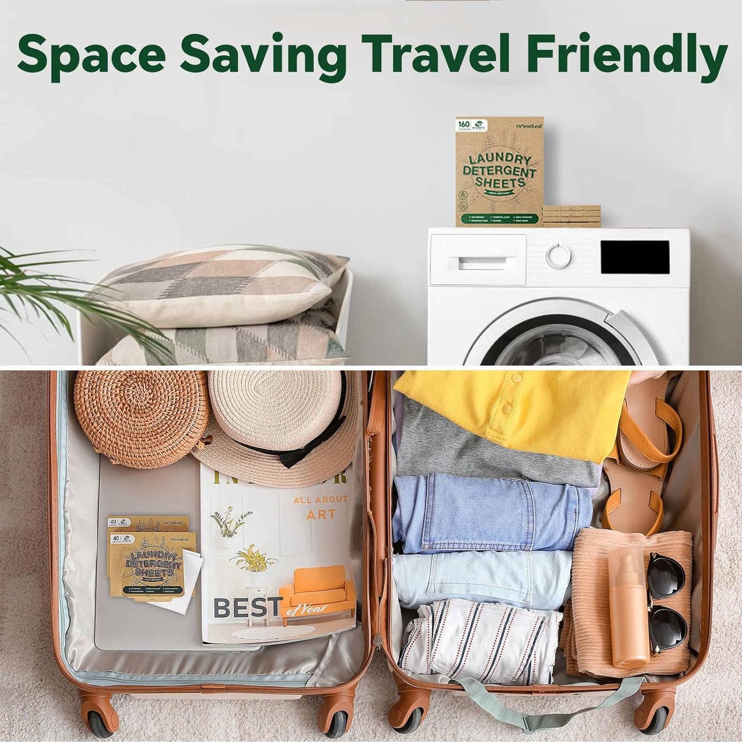 Laundry Detergent Sheets Fresh Scent, Eco-Friendly, Powerful Cleaning, Up to 160 Loads (80 Sheets), Hypoallergenic Laundry Soap for Travel and Home Washing - Image 5