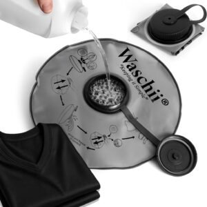 Waschii Pocket-Sized Travel Clothes Washer for Camping, Hostels & Vanlife – Compact, Leakproof, Eco-Friendly – No Power or Sink Needed