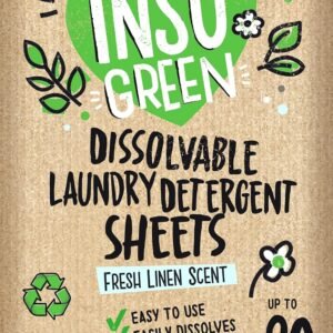 Eco Laundry Detergent Sheets - 80 Loads Laundry Sheets Detergent - 40 No Plastic Jug Washer Soap Sheet - No Mess & Space-Saving Travel Friendly Laundry Detergent