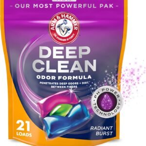 ARM & HAMMER Deep Clean Odor Formula Laundry Detergent Power Paks, 21 ct.