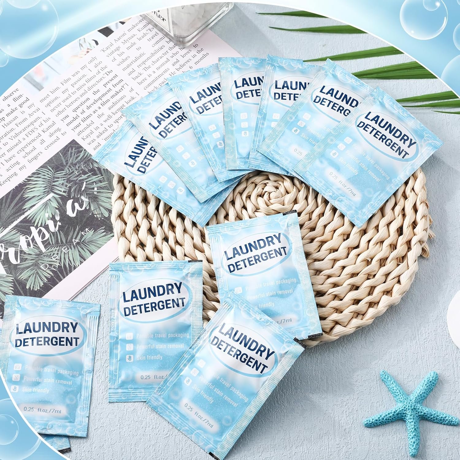 Leelosp Individual Travel Laundry Detergent Portable Detergent Packets Travel Size Liquid Soap for Cleaning - Image 6