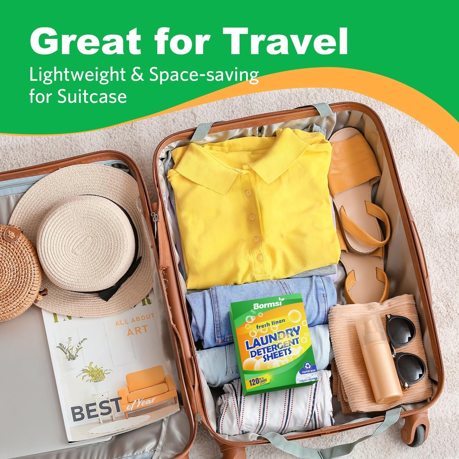 Laundry Detergent Sheets Fresh Scent 120 Loads No Plastic Jug, Travel Laundry Soap Detergent 60 Sheets - Image 7