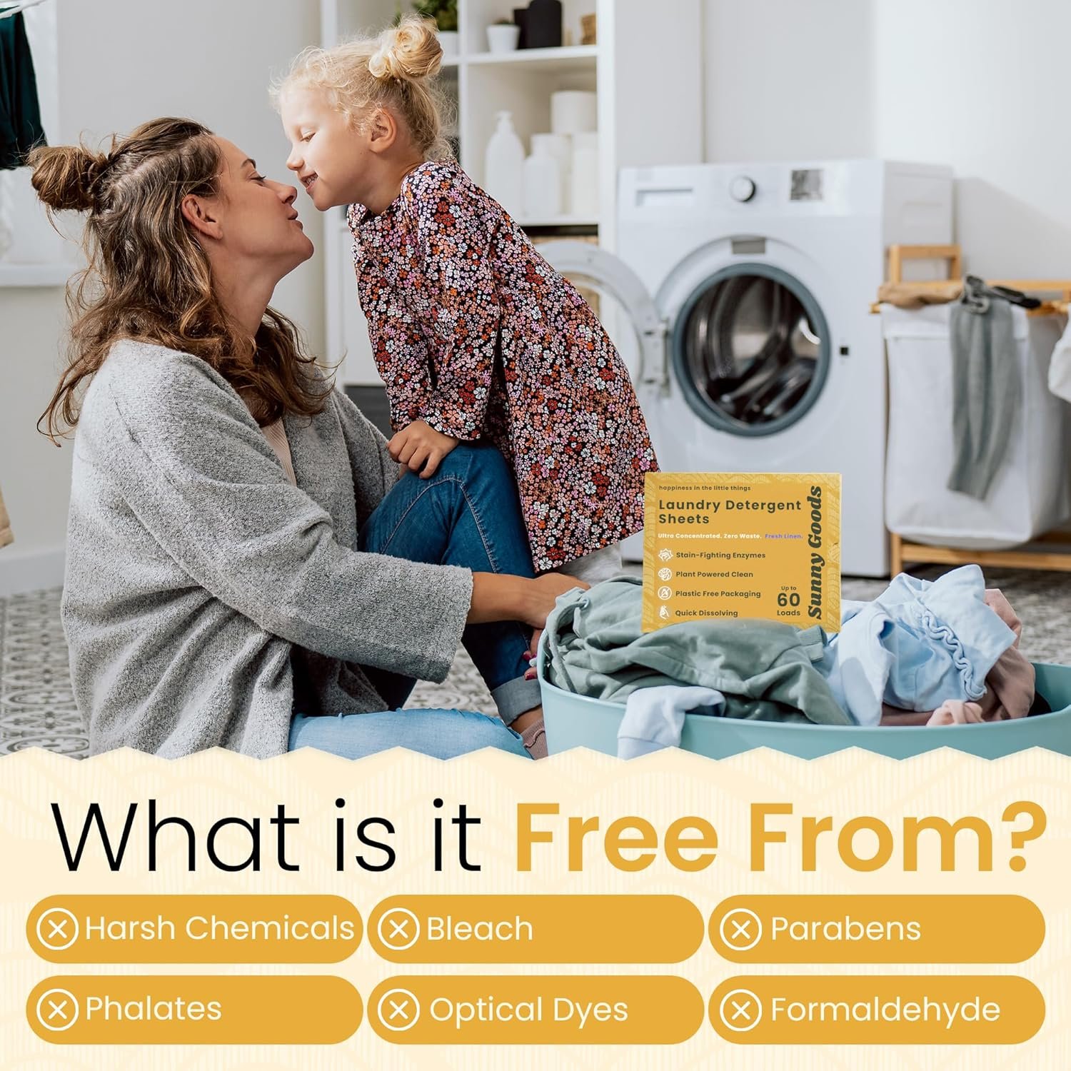 Laundry Detergent Sheets with Plant Powered Stain-Fighting Enzymes - 60 Loads - Concentrated Liquidless Laundry Soap Sheets - Home and Travel Laundry Detergent - Fresh Linen - Image 3