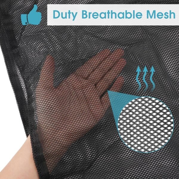 2 Pack Mesh Laundry Bags, 23 x 34 Inches Heavy Duty Mesh Laundry Bag, Large Laundry Drawstring Bag for College, Dorm, Travel, Family and Apartment Dwellers, Black - Image 2