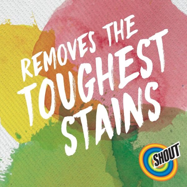Shout Advanced Stain Remover Gel for Clothes Laundry, Ultra Concentrated Gel with Built-in Scrubber Brush for Deep Set-In stains, 8.7oz - Image 3